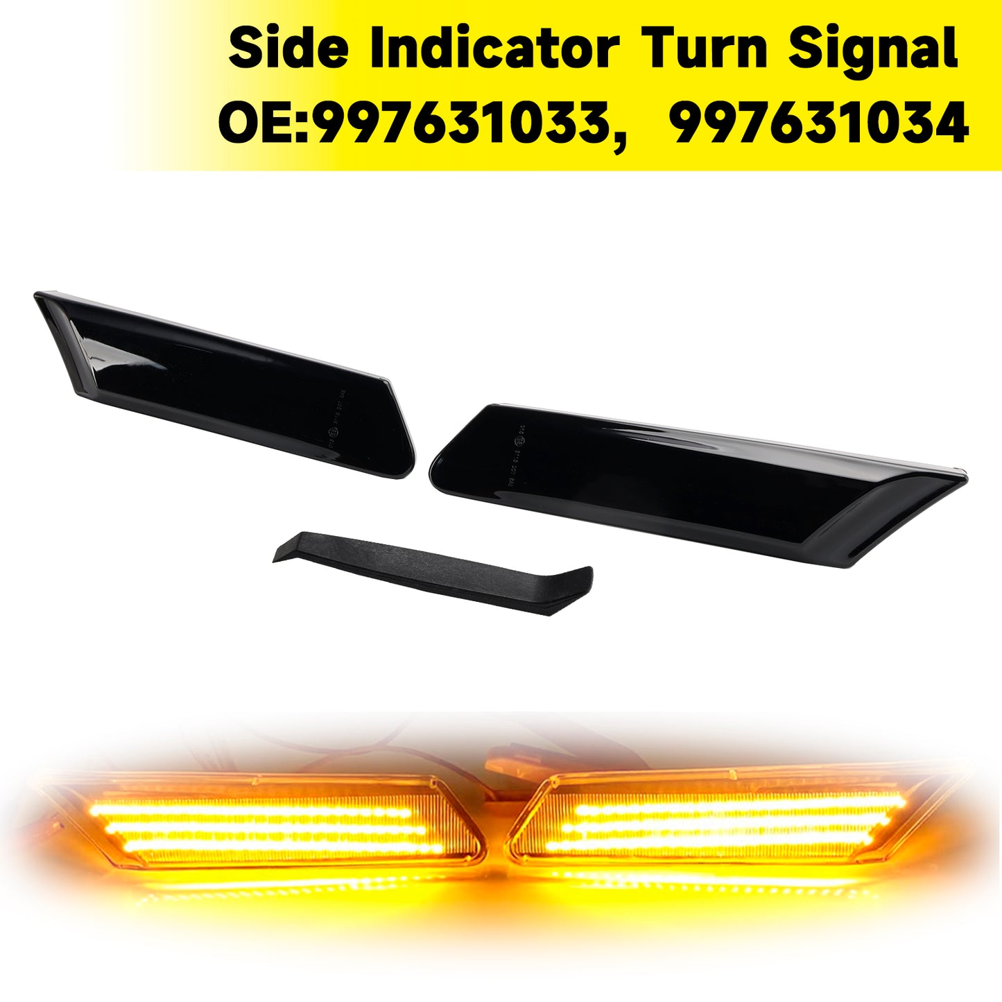 2005-2012 Porsche 997 (911) Targa Carrera 4/4S Indicatore di direzione laterale a LED fumé