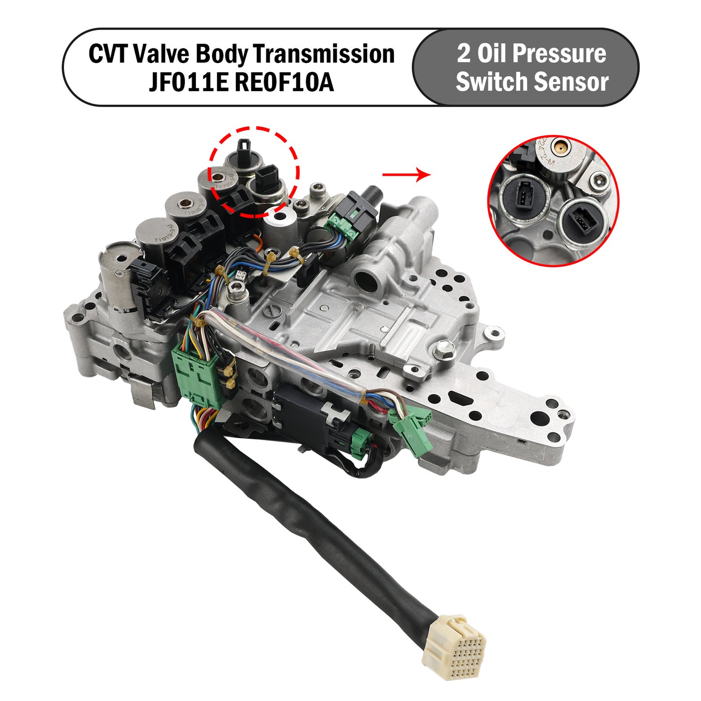 2006-2017 Jeep Compass F/4WD L4 2.0L &amp; 2.4LCVT Corpo valvola Trasmissione JF011E RE0F10A 33470