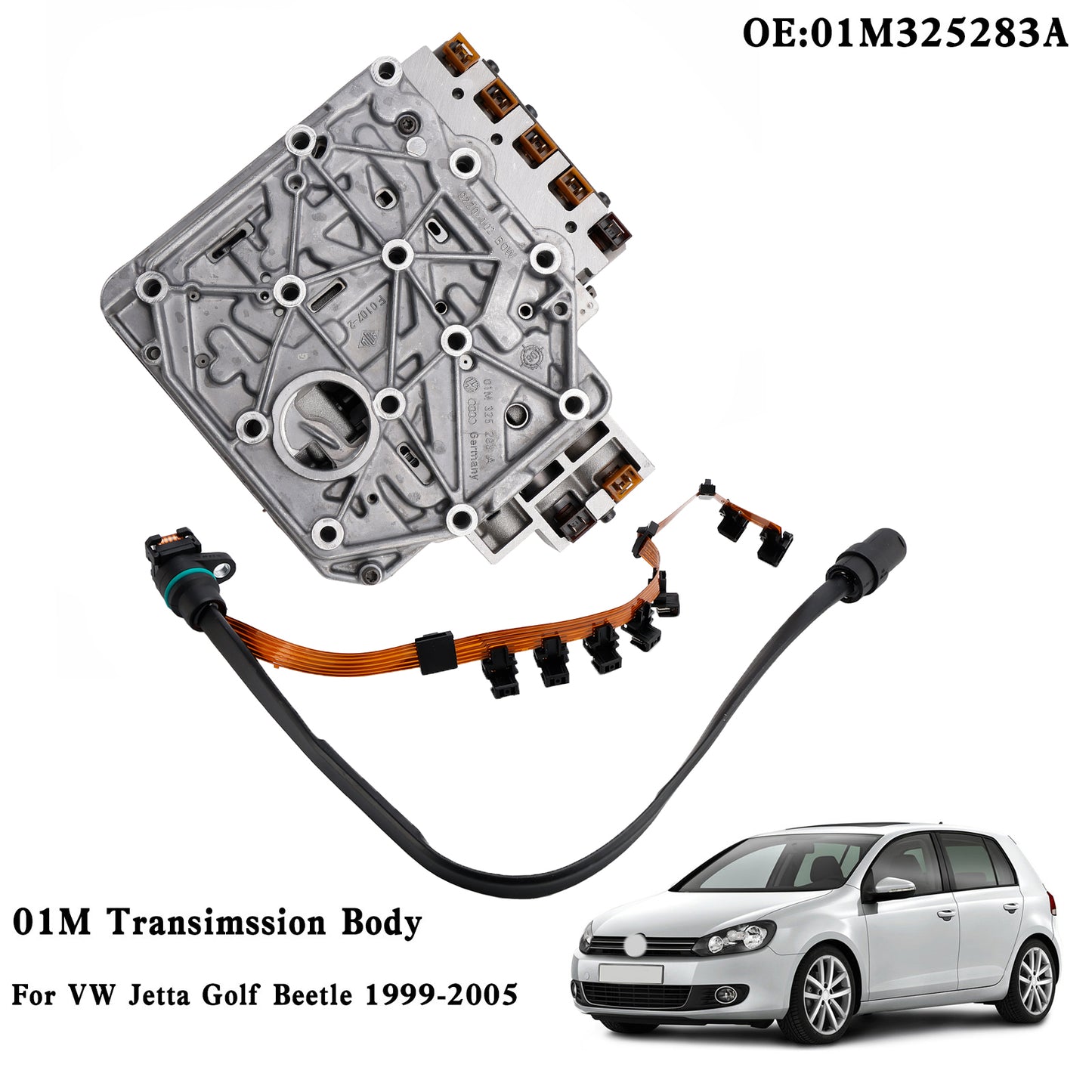 Golf 1999, 8a cifra VIN J 2000-2004 2005, 8a cifra VIN J Corpo valvola trasmissione automatica 01M325283A Generico