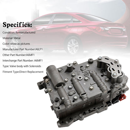 A6MF1  Corpo Valvola W/Solenoidi Per Hyundai Sonata Kia Chevrolet 6-Velocità