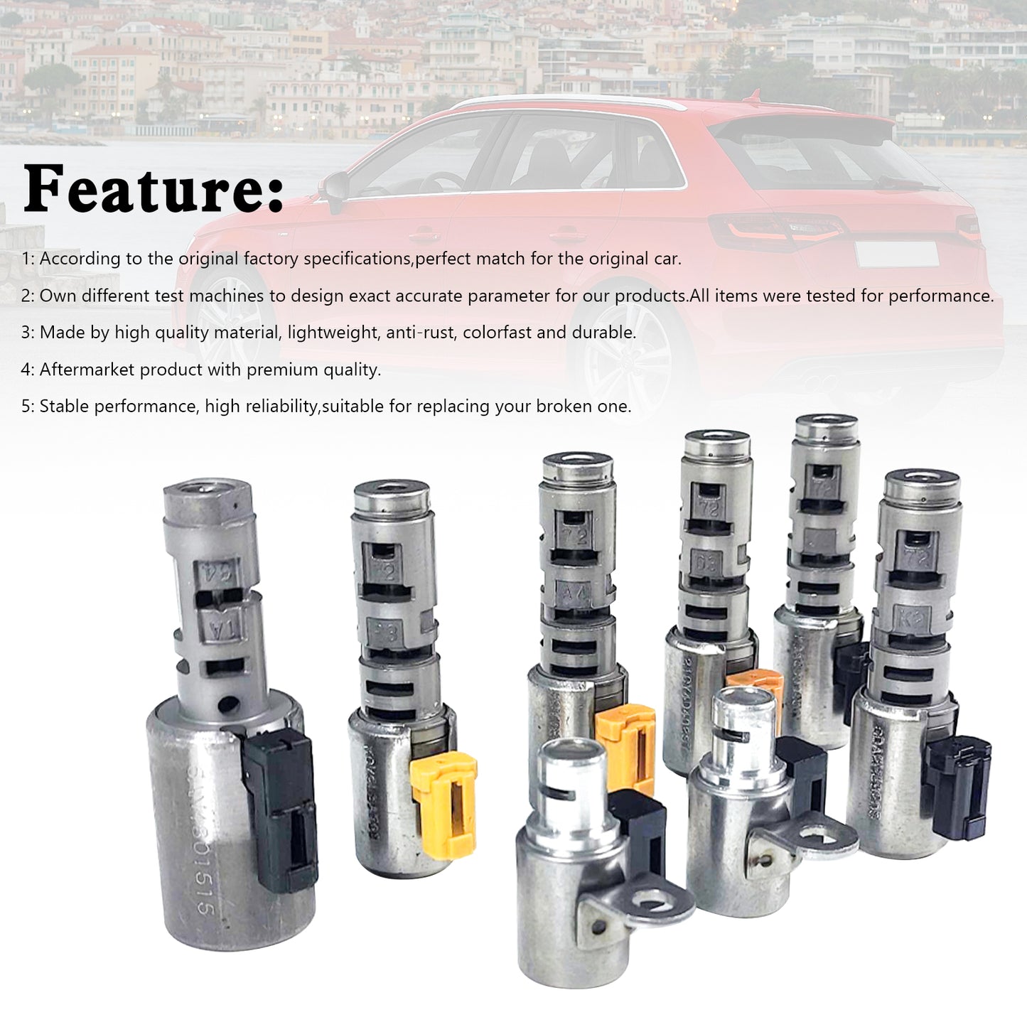Audi TT 2003-2008 6 Marce F/AWD L4 1.8L 2.0L 3.2L TF60SN 09G Kit Solenoide Trasmissione Piccola Valvola 8 PZ 1298152