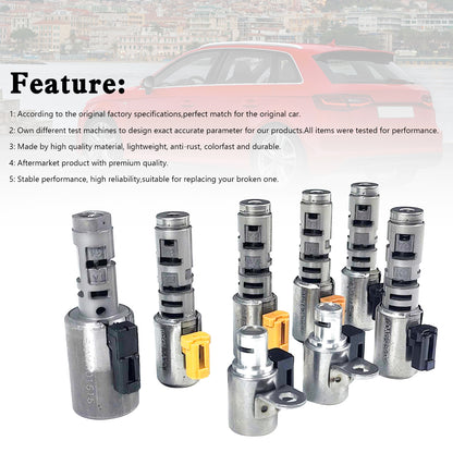 Audi TT 2003-2008 6 Marce F/AWD L4 1.8L 2.0L 3.2L TF60SN 09G Kit Solenoide Trasmissione Piccola Valvola 8 PZ 1298152