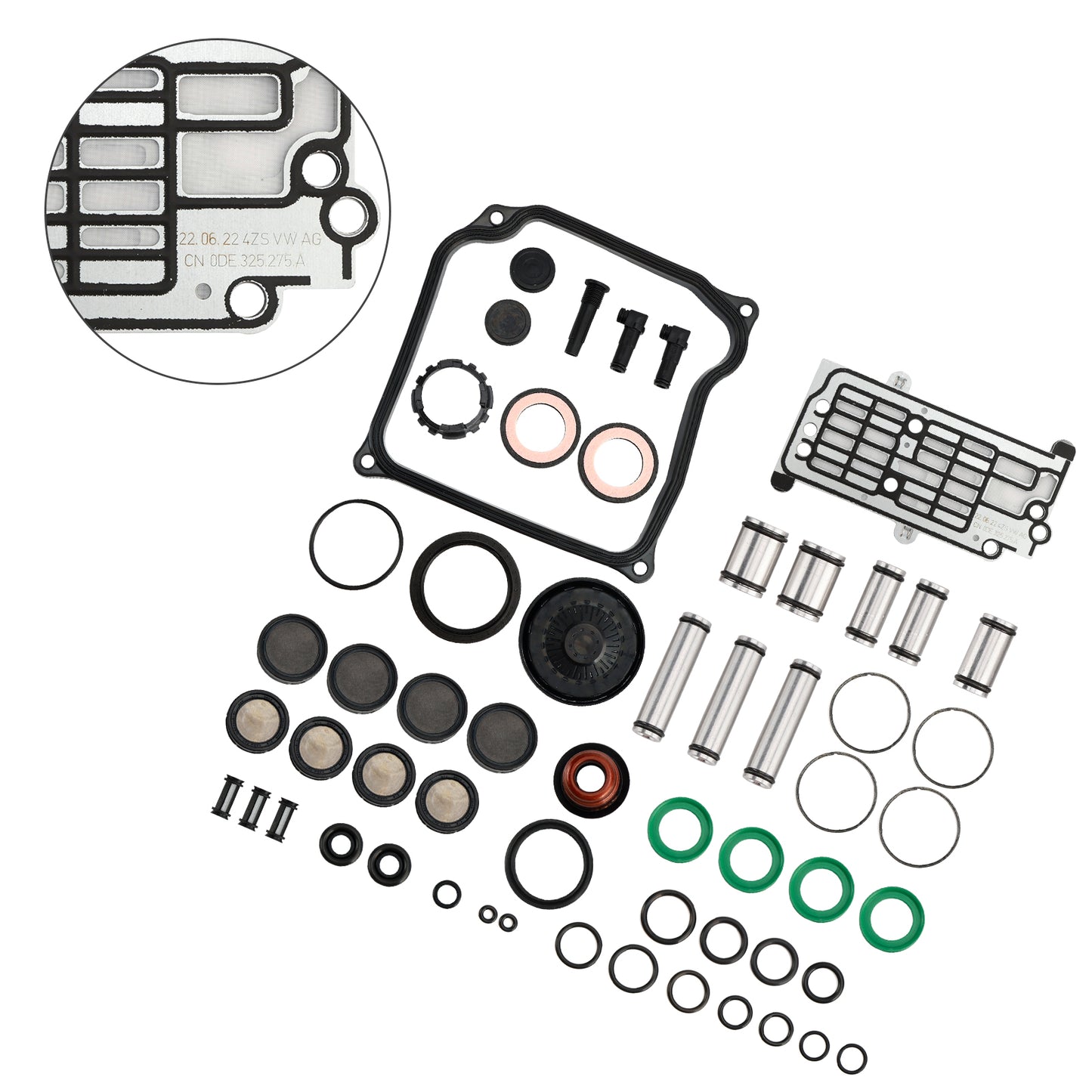 Kit guarnizioni pistoni revisione trasmissione VW SCIROCCO L4 2.0L 2010-2011 DQ500 0BH 0BT