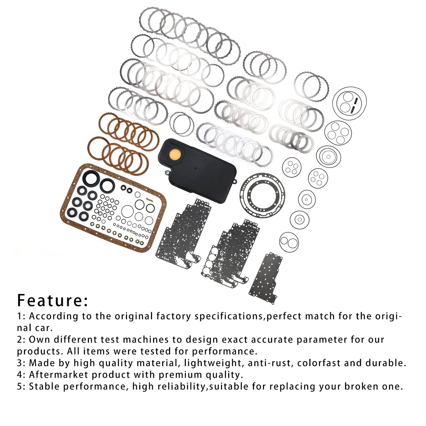Kit di ricostruzione della trasmissione principale MITSUBISHI PAJERO/PAJERO SPORT 2000-2011 L4 2.5L 2.8L 3.2L V6 3.0L 3.5L Nuovo kit di ricostruzione della trasmissione principale V4A51 R4A51