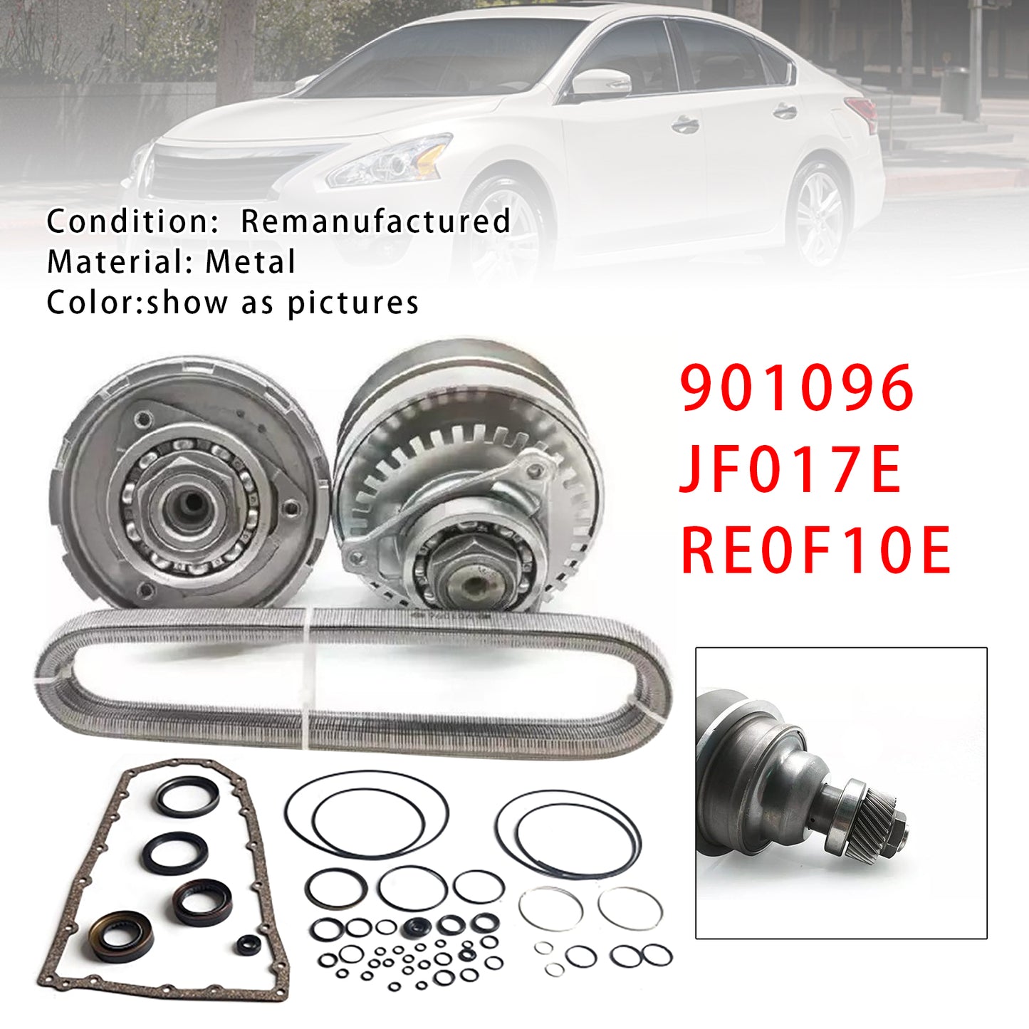 Kit di ricostruzione della trasmissione principale CVT NISSAN TEANA 2.5L 3.5L RE0F10E JF017E con cinghia a catena 30T per modelli 2013-2014