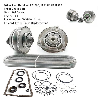 Kit di ricostruzione della trasmissione principale CVT NISSAN TEANA 2.5L 3.5L RE0F10E JF017E con cinghia a catena 30T per modelli 2013-2014