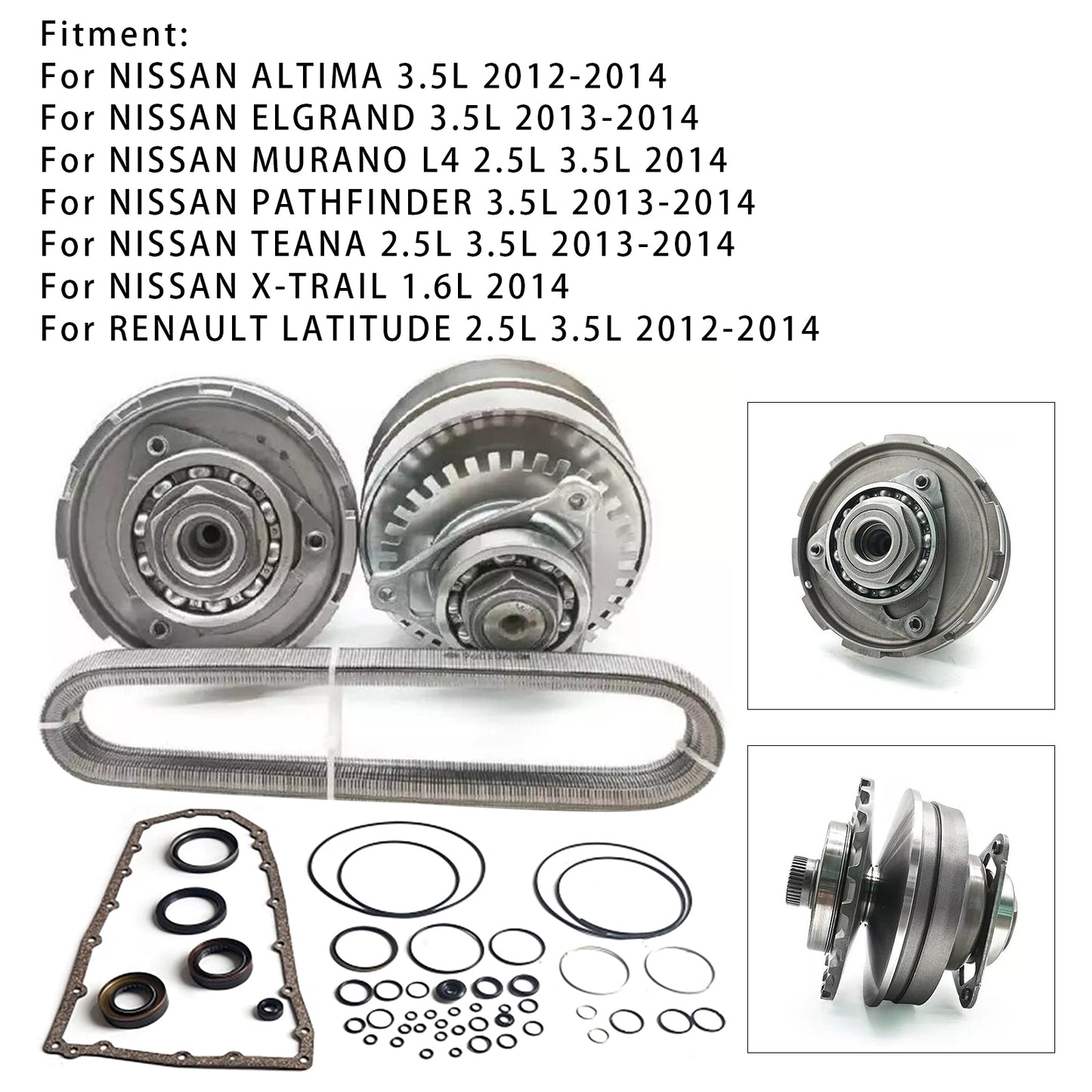 Kit di ricostruzione della trasmissione principale CVT NISSAN TEANA 2.5L 3.5L RE0F10E JF017E con cinghia a catena 30T per modelli 2013-2014