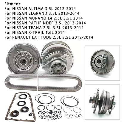 Kit di ricostruzione della trasmissione principale CVT NISSAN TEANA 2.5L 3.5L RE0F10E JF017E con cinghia a catena 30T per modelli 2013-2014