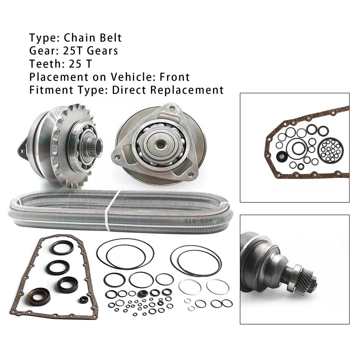 Kit di ricostruzione principale della trasmissione CVT Quest 3.5l RE0F10E JF017E con cinghia a catena 25T per modelli 2015-2017