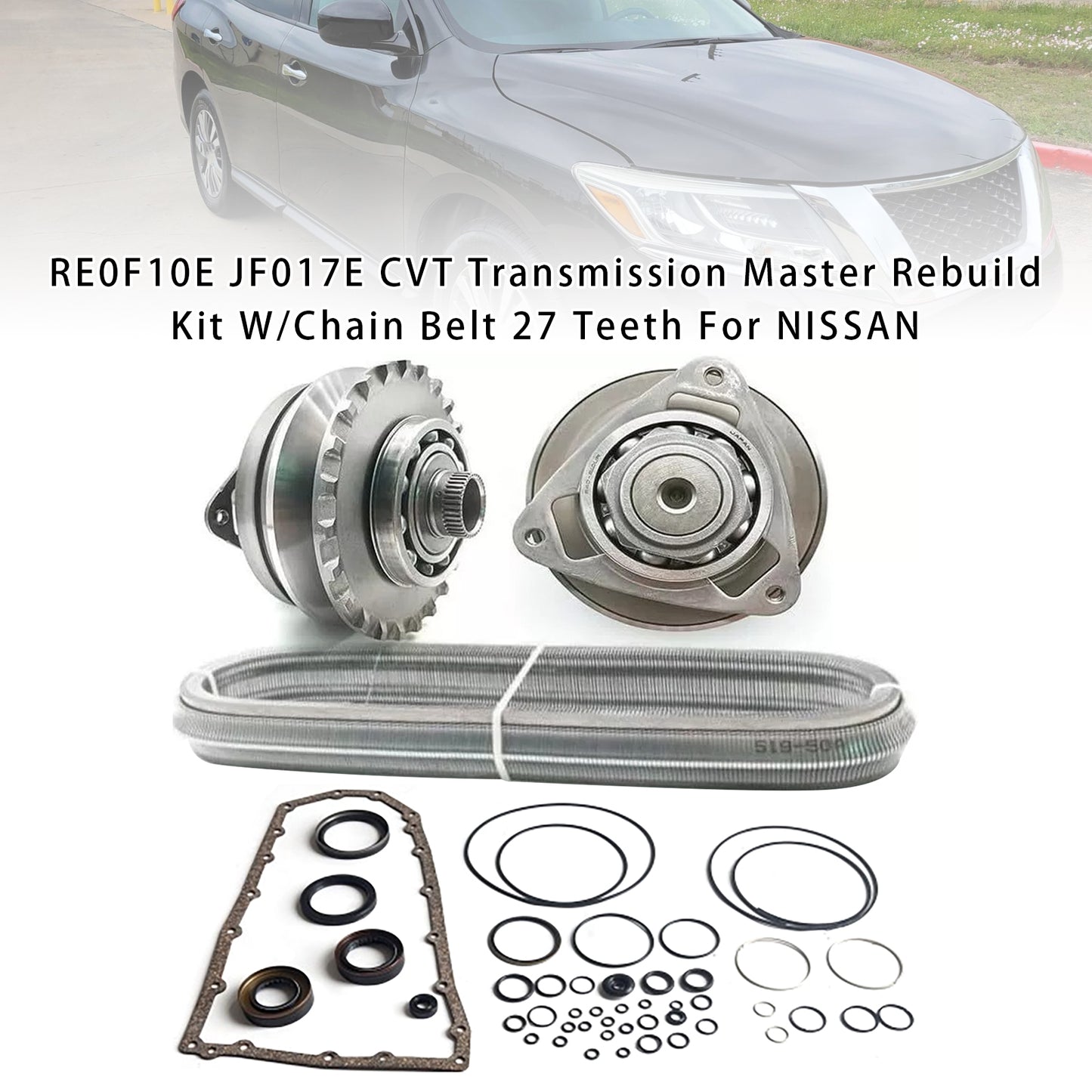 Kit di ricostruzione della trasmissione principale CVT Nv200 2.0l RE0F10E JF017E 2015-2016 con cinghia a catena 27 T