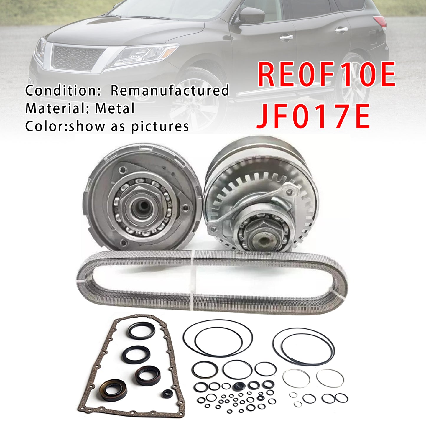 Kit di ricostruzione della trasmissione principale CVT Rouge 2.5l RE0F10E JF017E con cinghia a catena 27 T per modelli 2014-2017