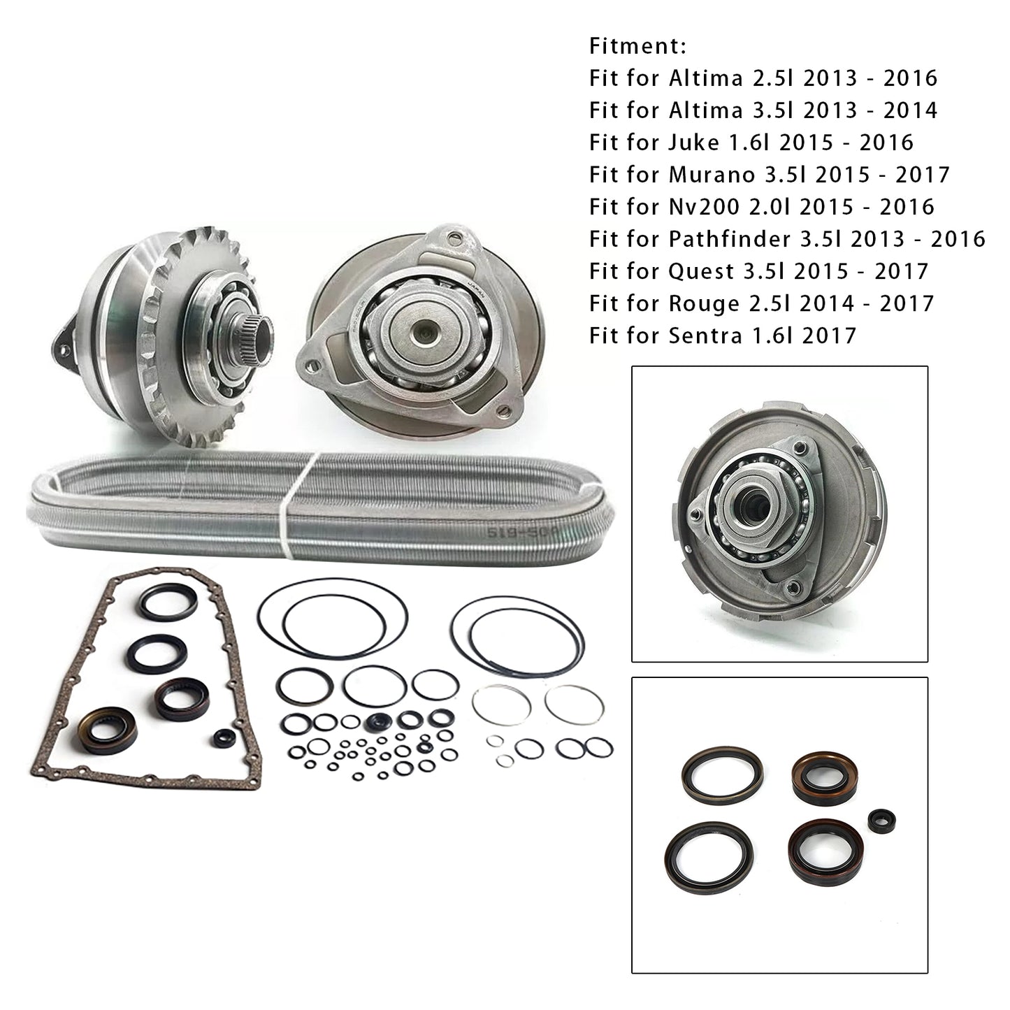 Kit di ricostruzione principale della trasmissione CVT RE0F10E JF017E con cinghia a catena da 27 T adatto per NISSAN