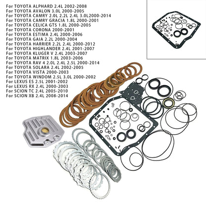 Kit di ricostruzione del cambio automatico TOYOTA SOLARA 2.4L 2002-2005, guarnizione dei dischi della frizione T13600B U240E U241E