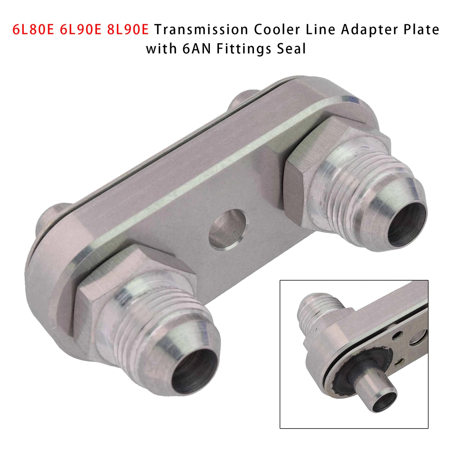 Piastra adattatrice per tubo di raffreddamento della trasmissione 6L80E 6L90E 8L90E con guarnizione per raccordi 6AN