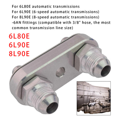Piastra adattatrice per tubo di raffreddamento della trasmissione 6L80E 6L90E 8L90E con guarnizione per raccordi 6AN
