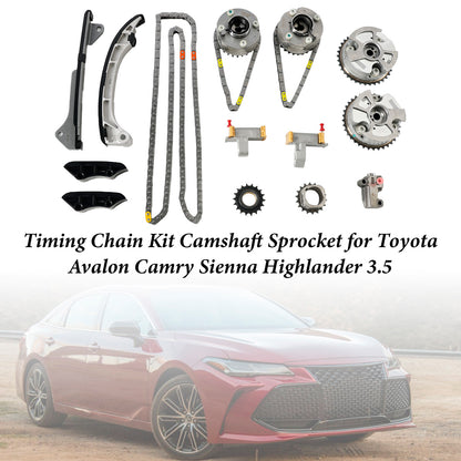 Toyota RAV4 3.5L 2006-2012 Kit catena di distribuzione Pignone albero a camme 13050-31140 13080-31010 13562-0P010