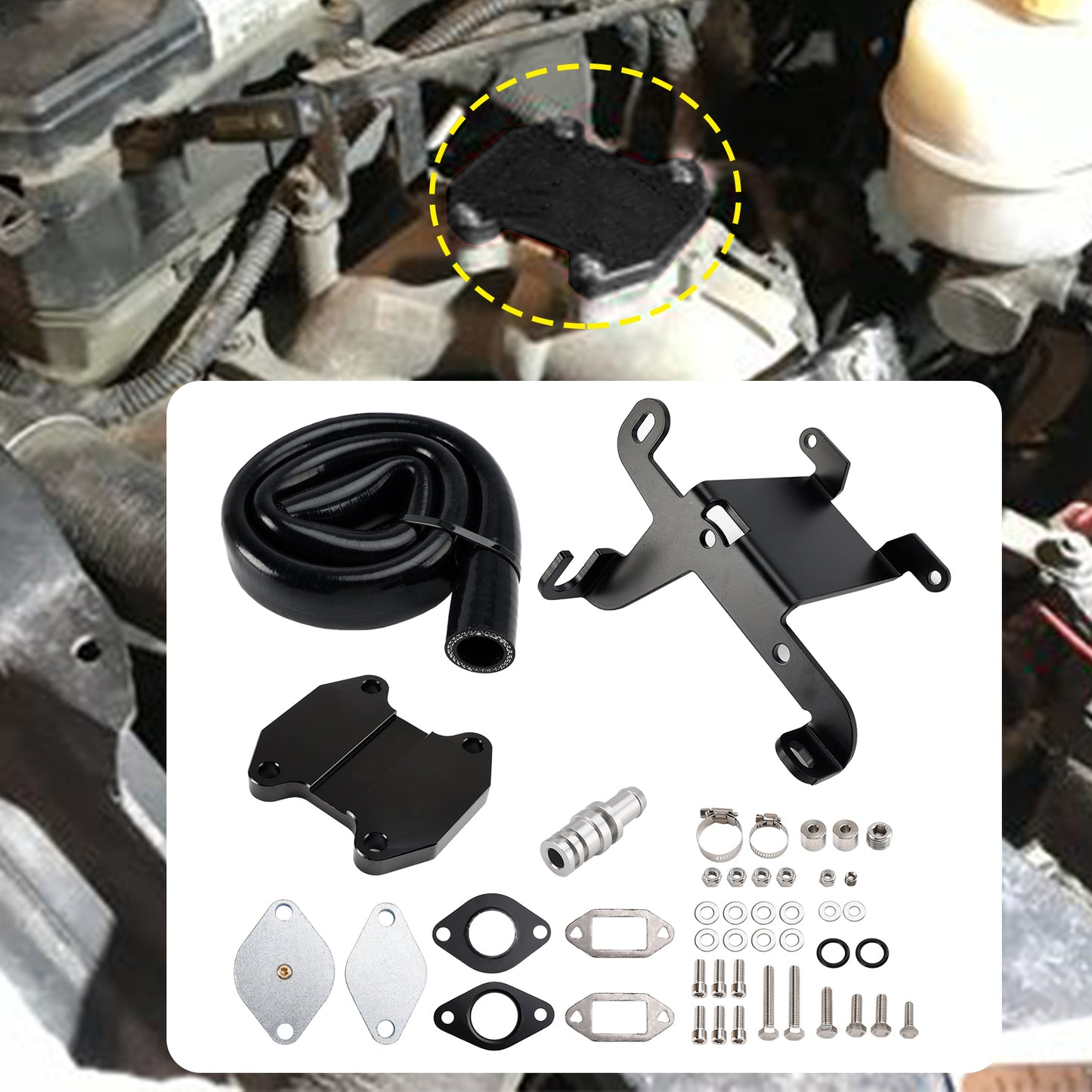 Kit di eliminazione del radiatore valvola EGR Cummins Dodge Ram 500/3500 6.7L 2009-2024