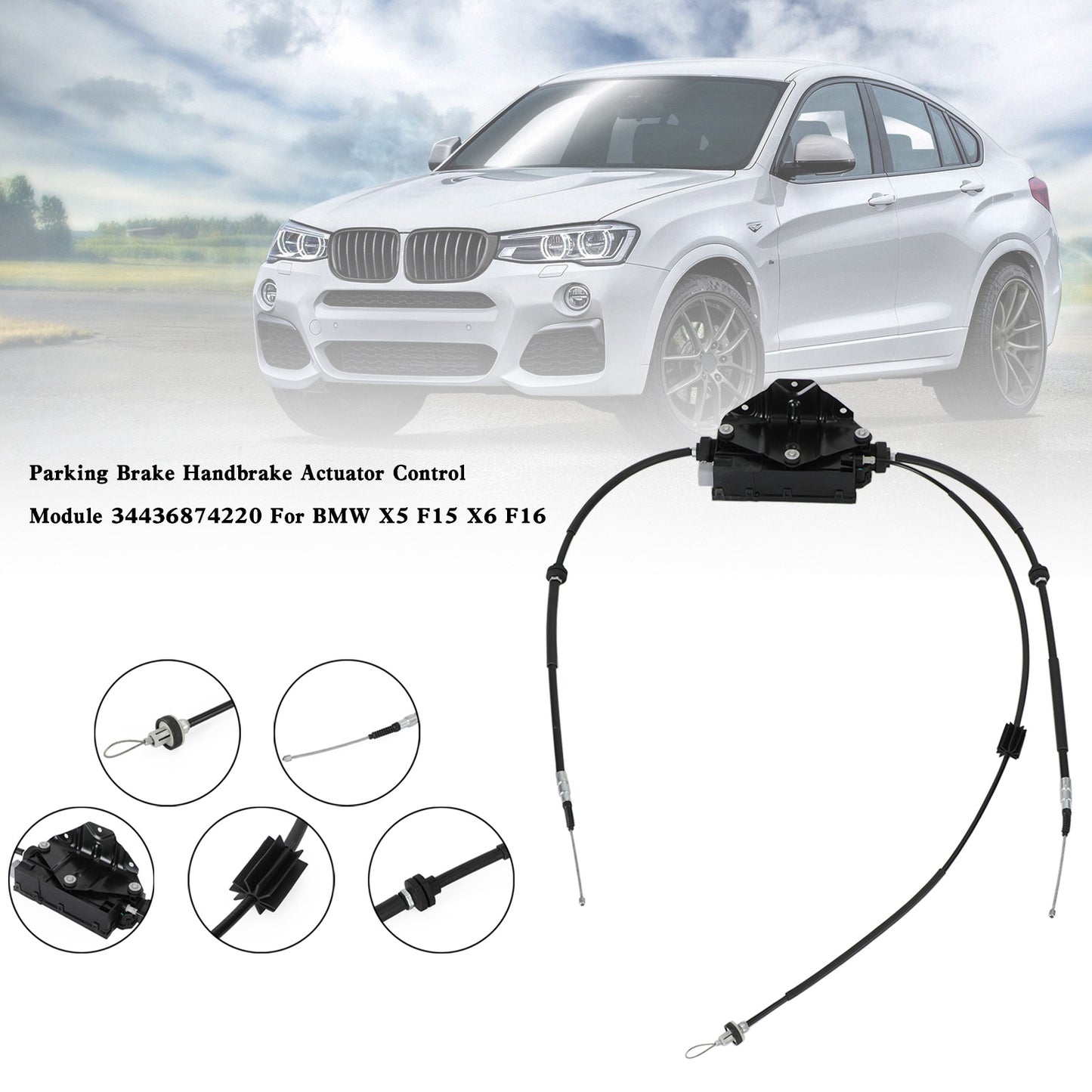 Modulo di controllo attuatore freno a mano BMW X5 F15 X6 F16 34436874220