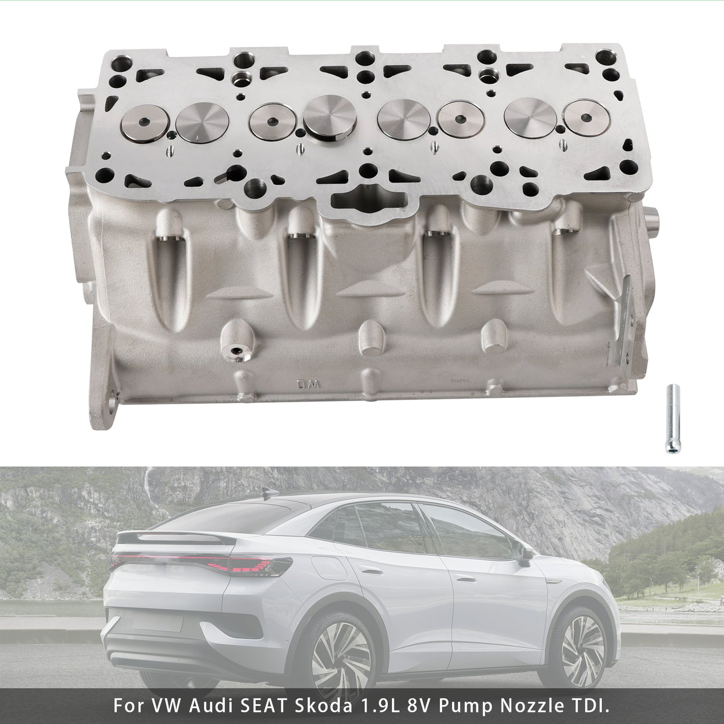 Testata cilindro completa di albero a camme VW Audi SEAT Skoda 1.9L 8V con ugello pompa TDI 038103373R