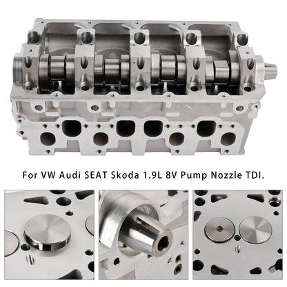 Testata cilindro completa di albero a camme VW Audi SEAT Skoda 1.9L 8V con ugello pompa TDI 038103373R