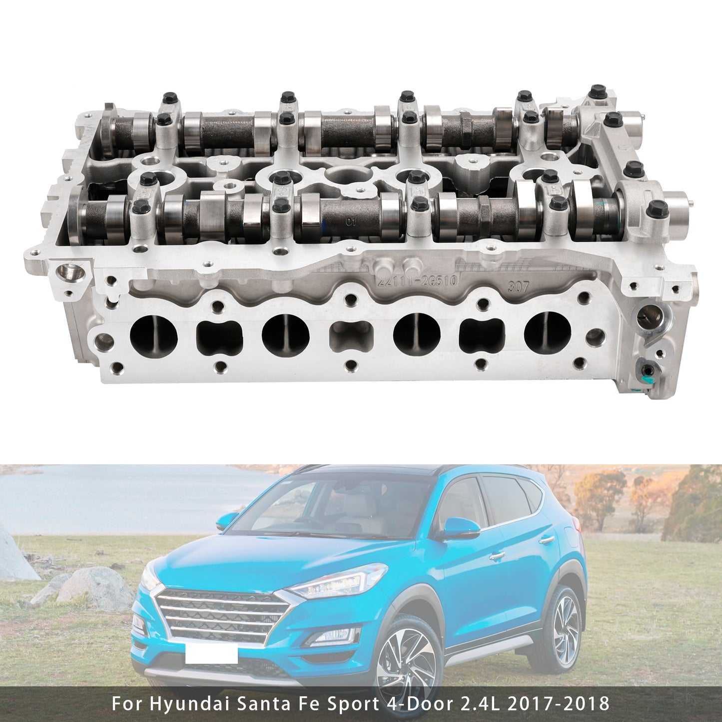 Kit testata con guarnizione testata, bulloni e kit G4KJ 221002G510 per Kia Sportage 4 porte 2.4L 2014-2019