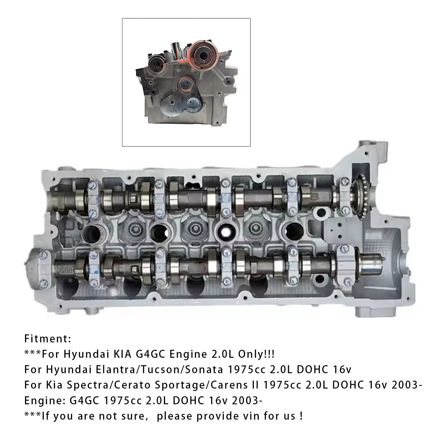 Gruppo testata G4GC per Hyundai Tucson 2.0 Kia Sportage 2.0 2008-2010