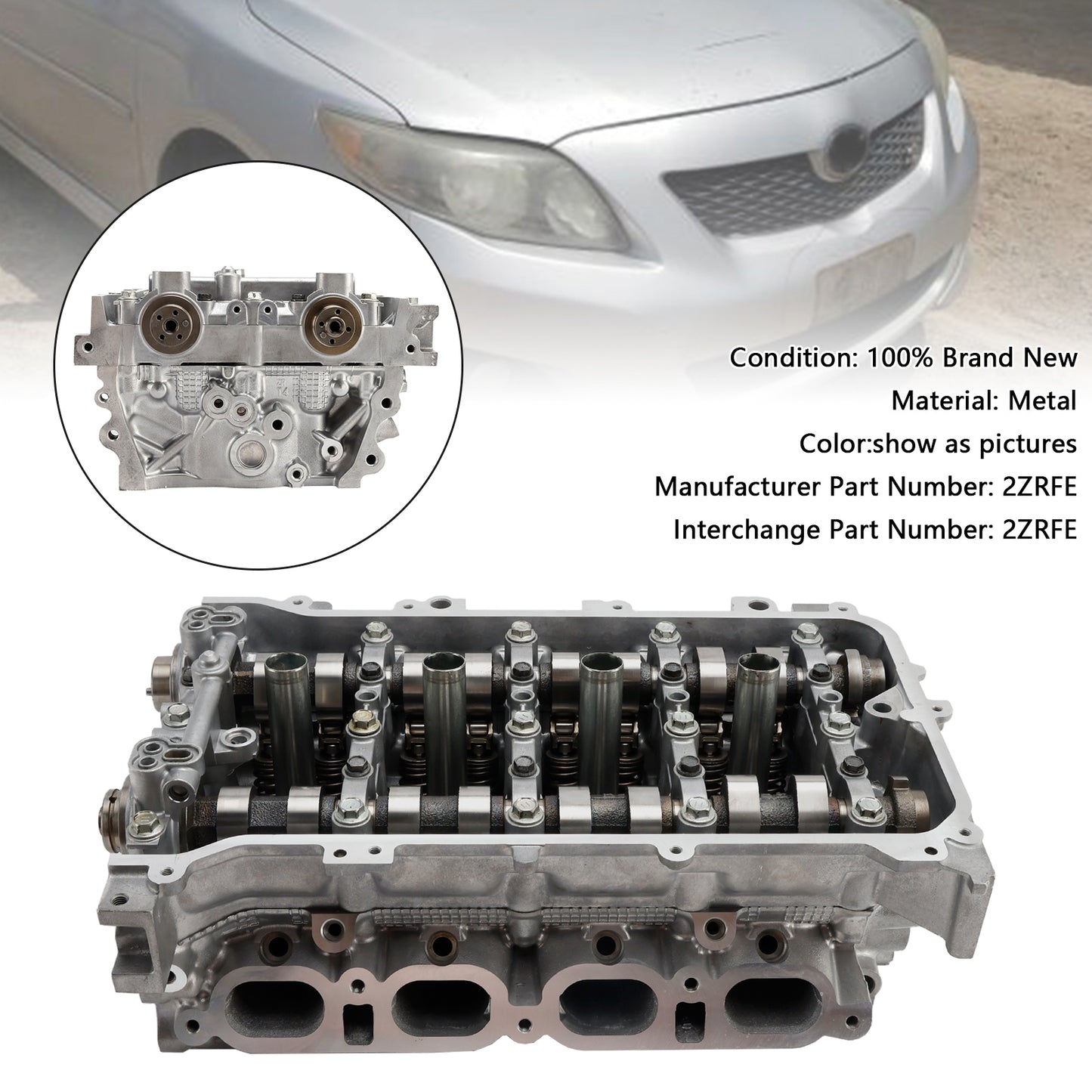 Testata del cilindro 2ZRFE per Toyota COROLLA 1.8L 2009-2018