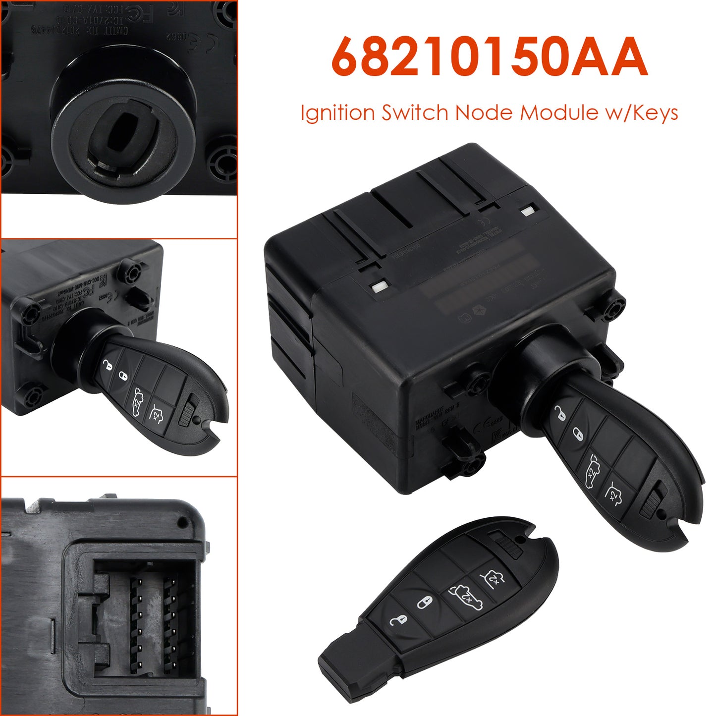 Modulo di nodo interruttore di accensione wireless Jeep Cherokee WH 2008-2011 con chiavi 68210150AA 68210150AB