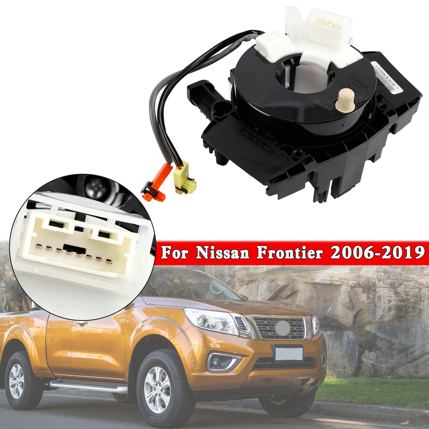 25560-9BH3A 2006-2019 Nissan Frontier Clock Spring+2 fili piccolo centro aperto