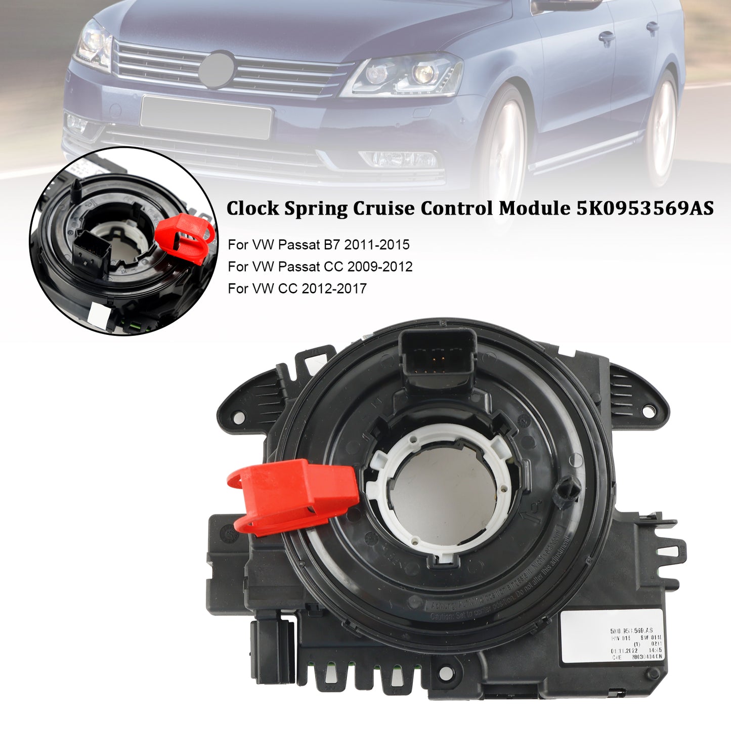 Modulo di controllo della velocità di crociera della molla dell"orologio VW Passat B7 2011-2015 5K0953569AS 5K0953569T