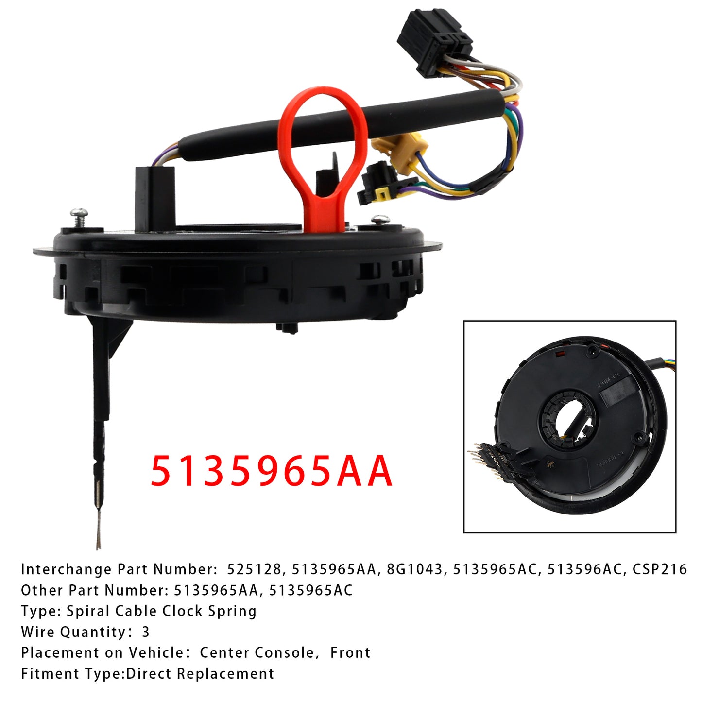 Molla per orologio con cavo a spirale 5135965AA per Dodge Charger Magnum Chrysler 300 05-08