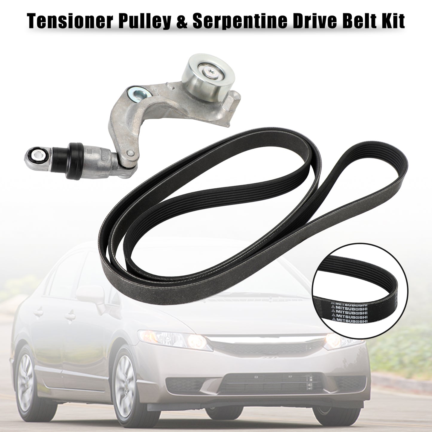 2006-2011 Honda Civic 1.8L Kit puleggia tendicinghia e cinghia di trasmissione a serpentina