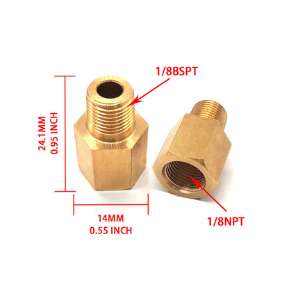 Adattatore da 1/8 NPT femmina a 1/8 BSPT maschio Adattatore pressione olio filettatura sensore generico