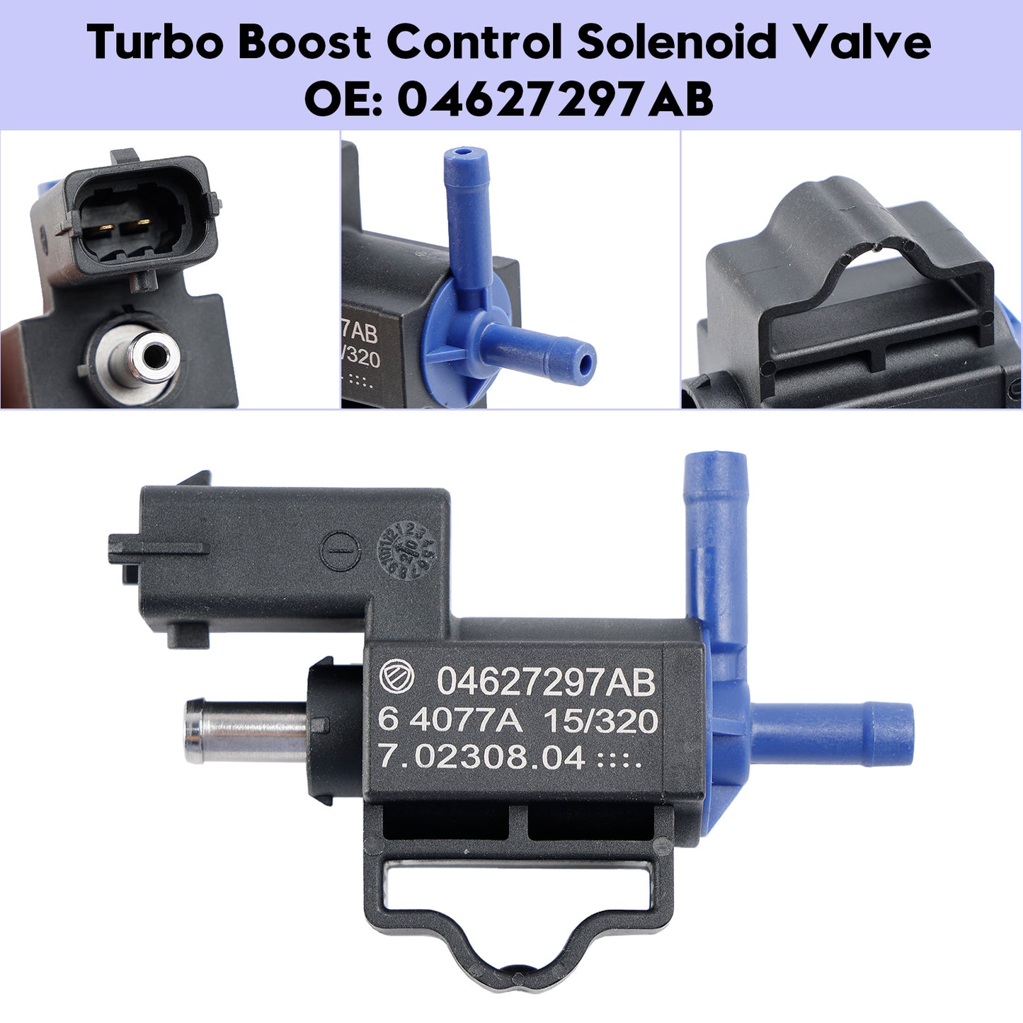 Elettrovalvola di controllo Turbo Boost per Fiat 500X 124 Spider 1.4L 04627297AB
