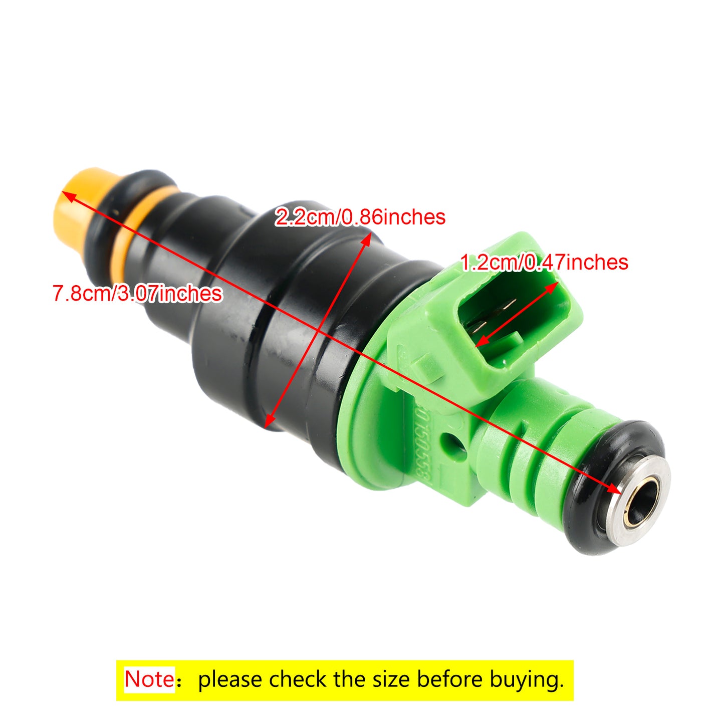 1PCS 0280150558 42lbs Green Top Racing Iniettore di carburante 440CC EV1 Turbo 42lb/hr Generico