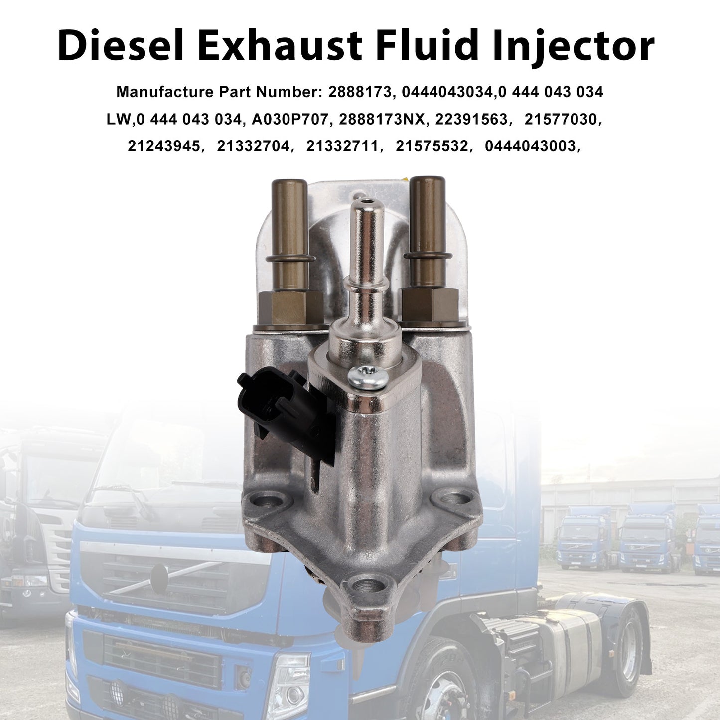 Unità di dosaggio dell'iniettore del fluido di scarico 0444043087 adatta al motore del camion Volvo D11 D13