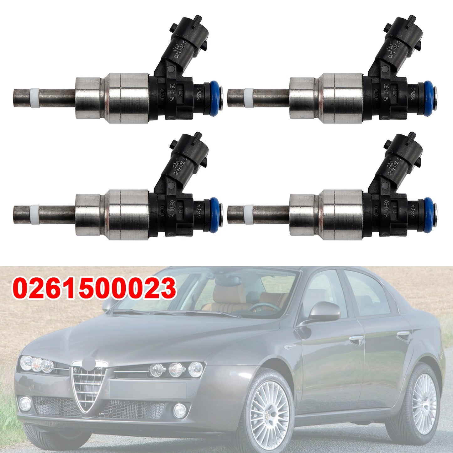 4 pezzi iniettori carburante per Alfa Romeo 159 939 Brera Spider 2.2 JTS 0261500023