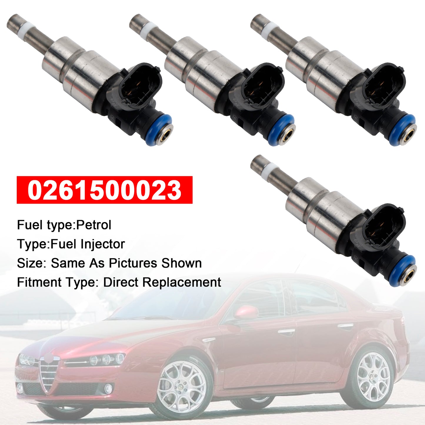 4 pezzi iniettori carburante per Alfa Romeo 159 939 Brera Spider 2.2 JTS 0261500023