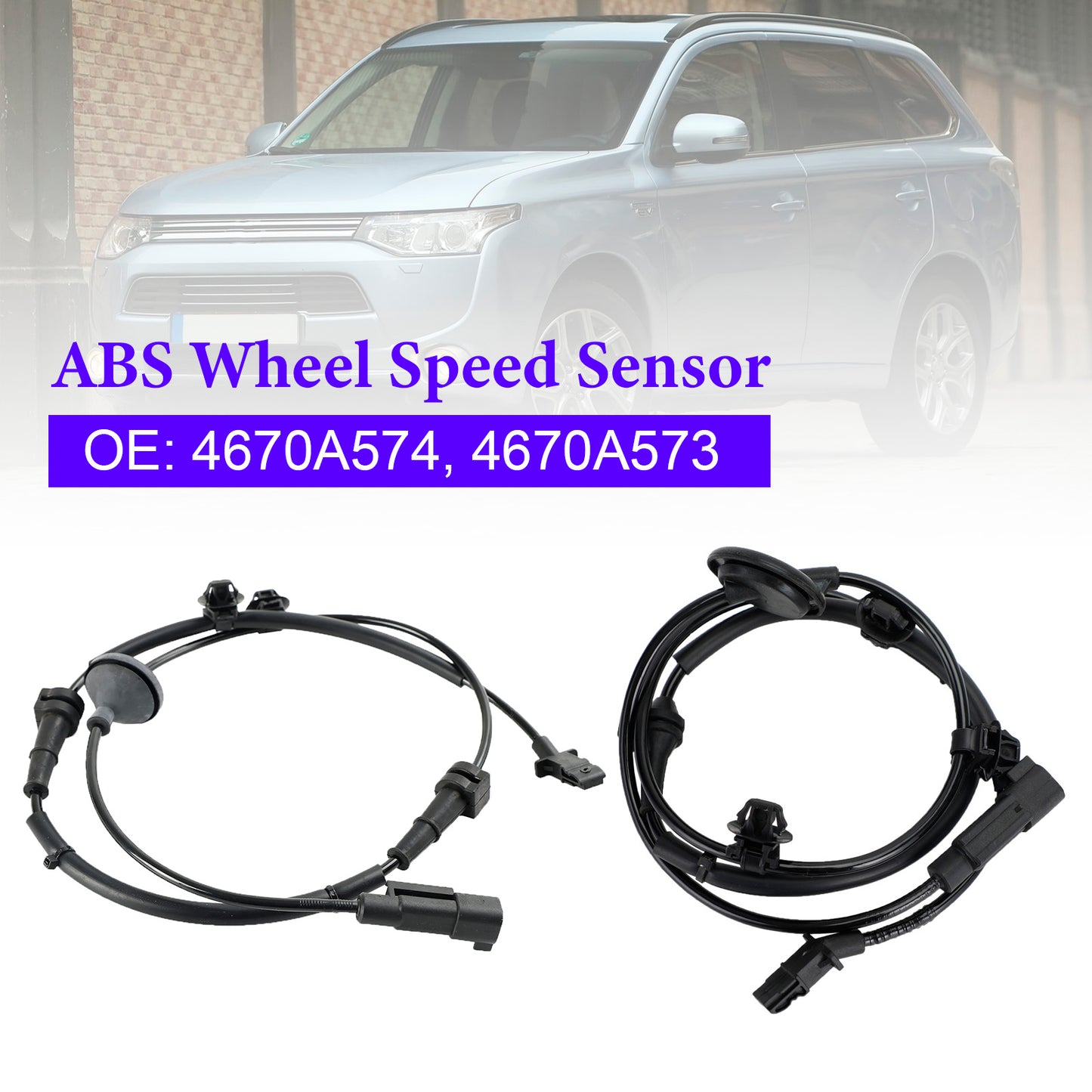 Sensore di velocità ABS posteriore sinistro e destro da 2 pezzi per Mitsubishi Outlander III dal 2010 in poi