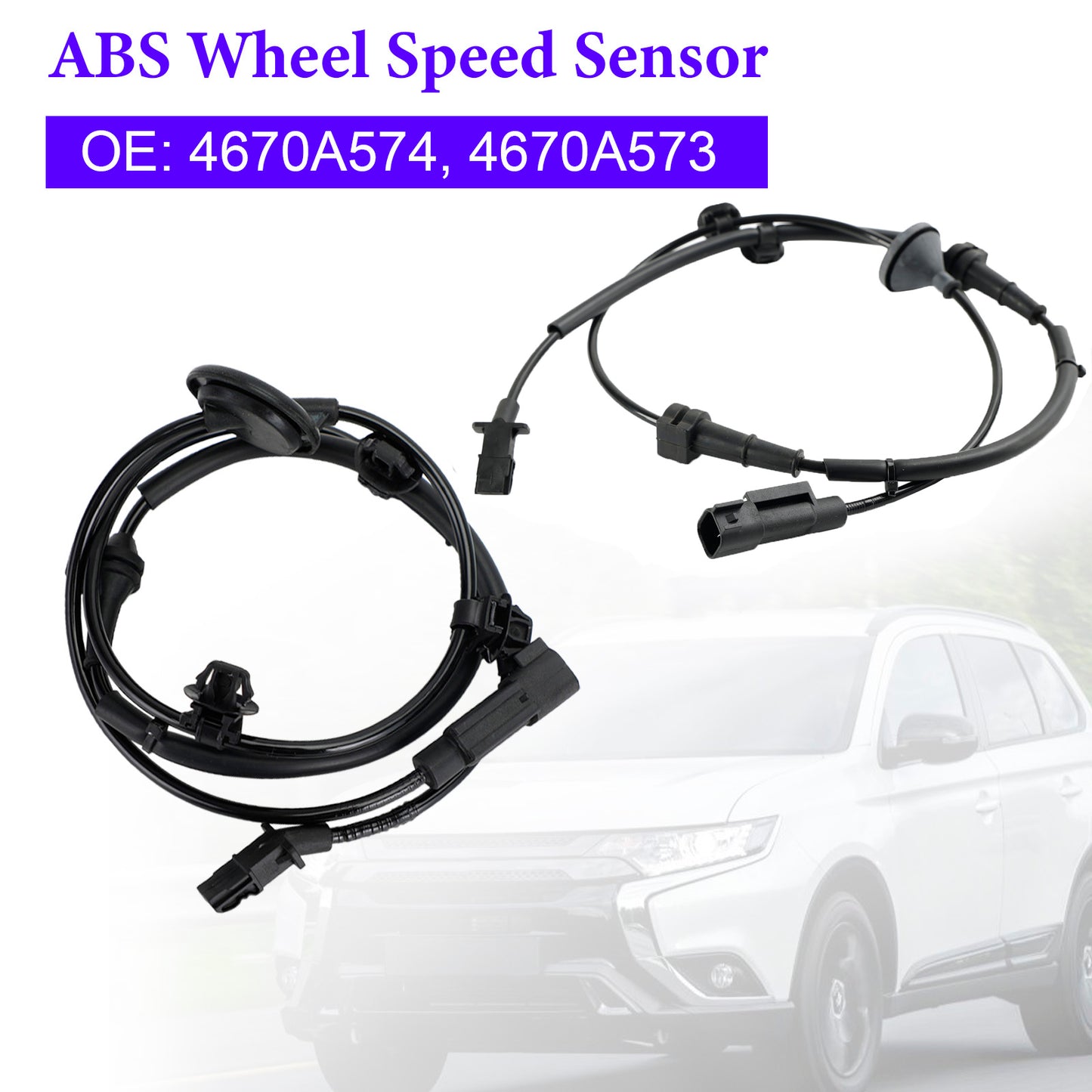 Sensore di velocità ABS posteriore sinistro e destro da 2 pezzi per Mitsubishi Outlander III dal 2010 in poi