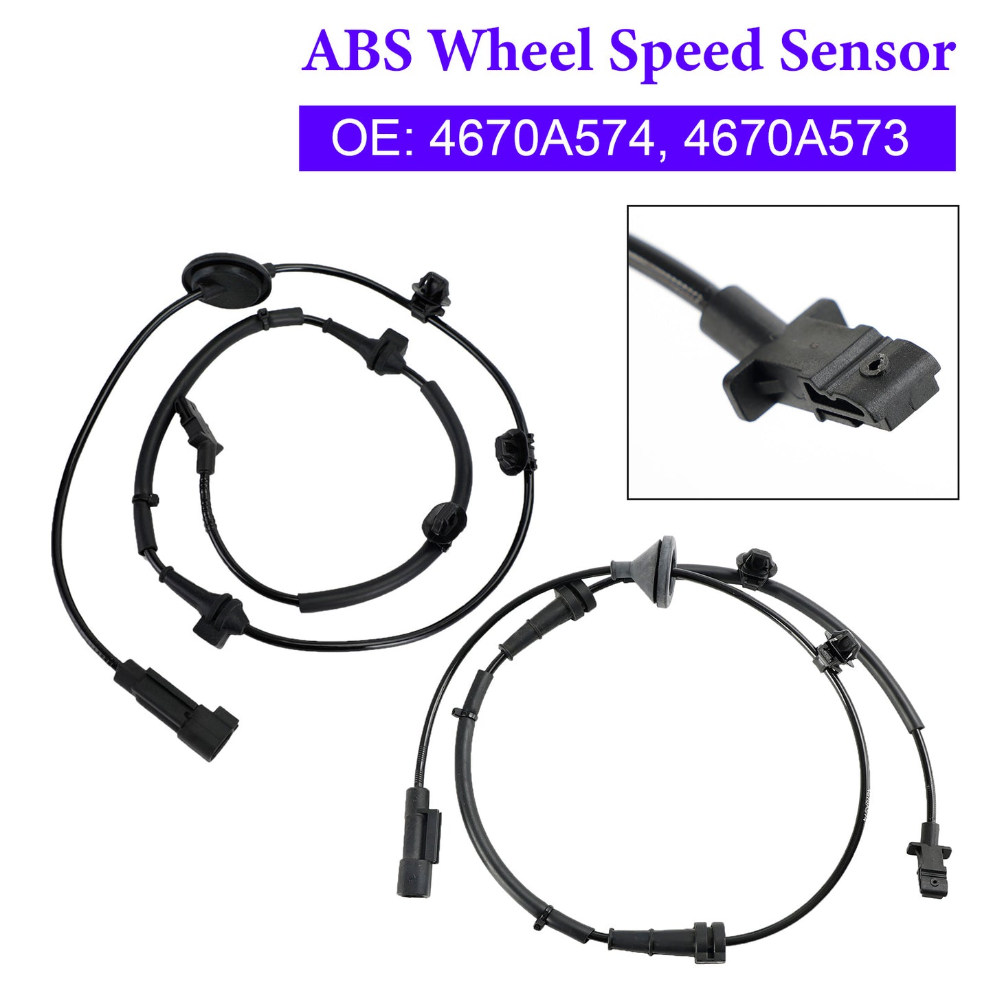 Sensore di velocità ABS posteriore sinistro e destro da 2 pezzi per Mitsubishi Outlander III dal 2010 in poi