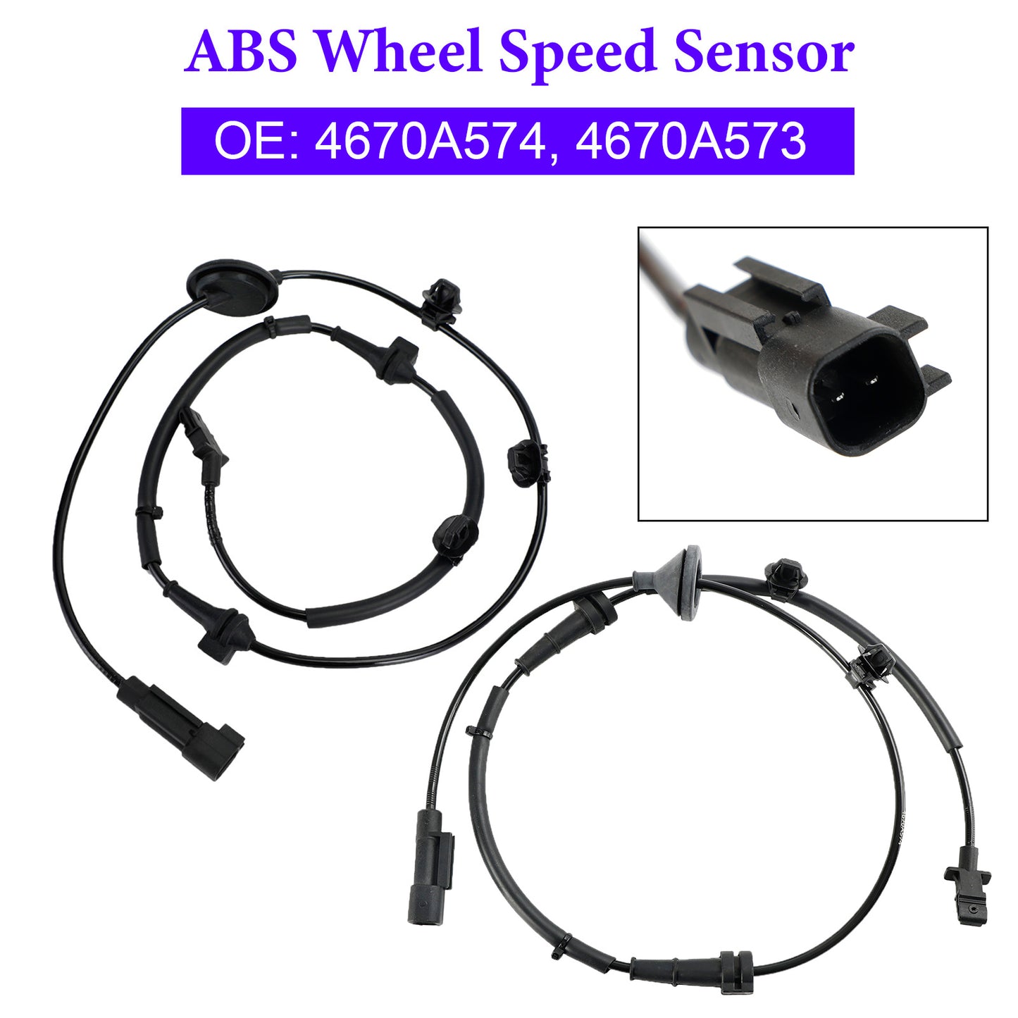 Sensore di velocità ABS posteriore sinistro e destro da 2 pezzi per Mitsubishi Outlander III dal 2010 in poi