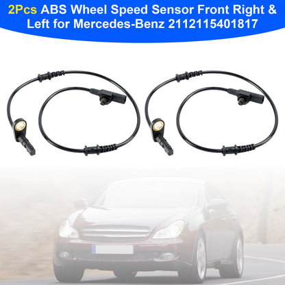 2 Pcs ABS Sensore di Velocità della Ruota Anteriore Destra e Sinistra per Mercedes-Benz 2112115401817