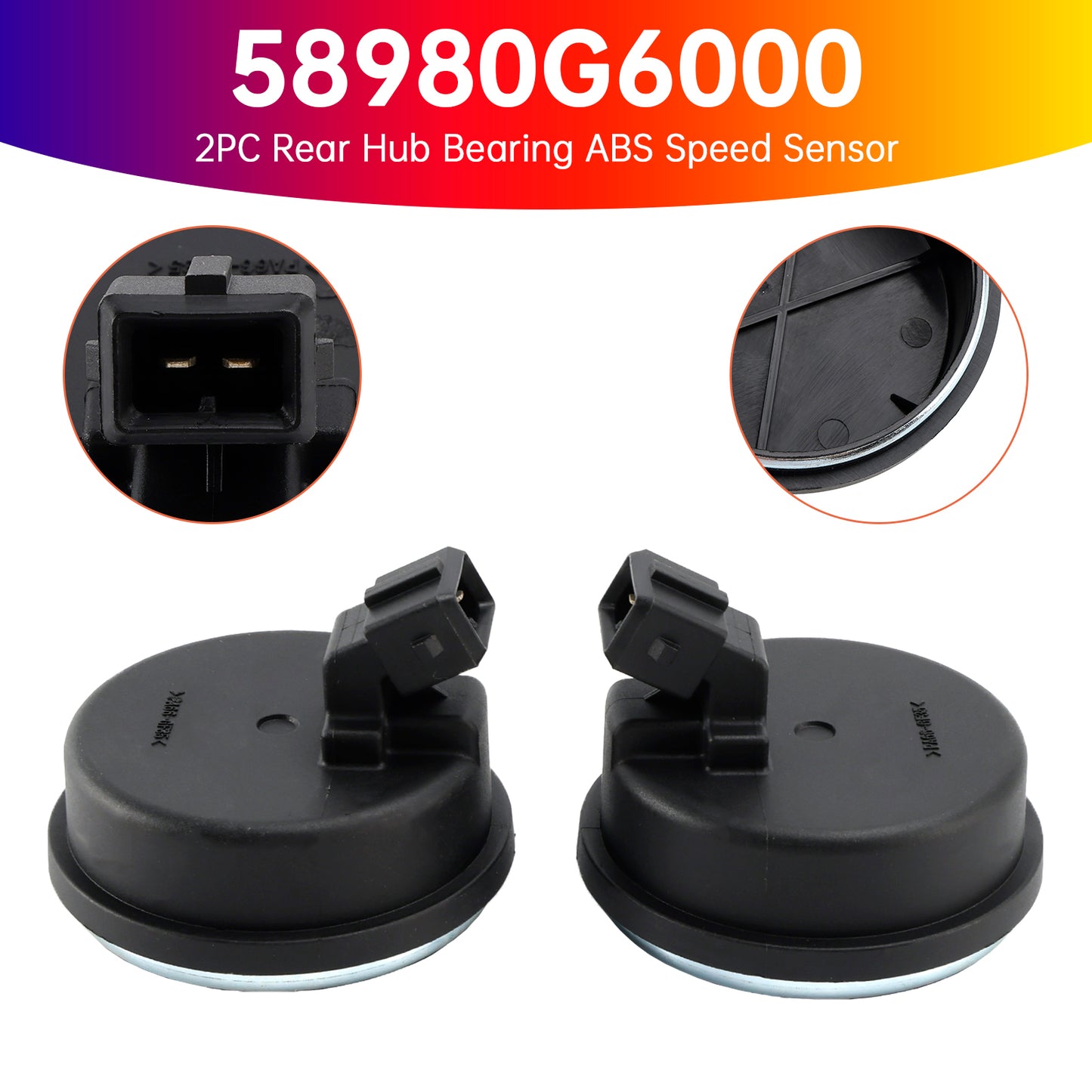 2 sensori di velocità ABS per mozzo posteriore per Kia Picanto Morning 2017-20 58980G6000