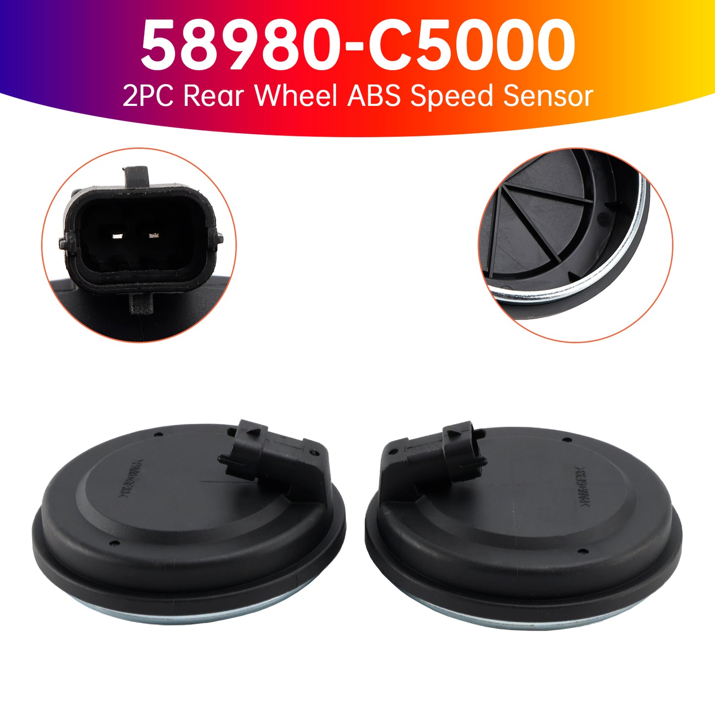 2 sensori di velocità ABS per ruota posteriore per Kia Sorento 2016-2020 58980-C5000