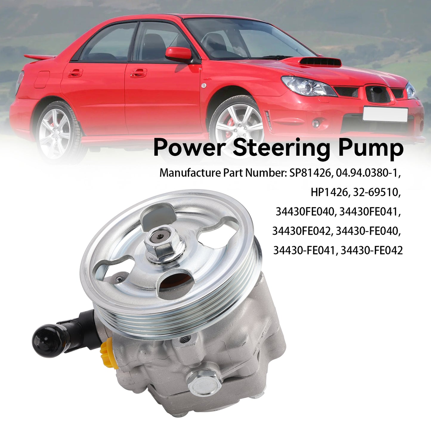 2002-2007 Subaru Impreza WRX STI con pompa del servosterzo a puleggia 34430FE040 Fedex Express