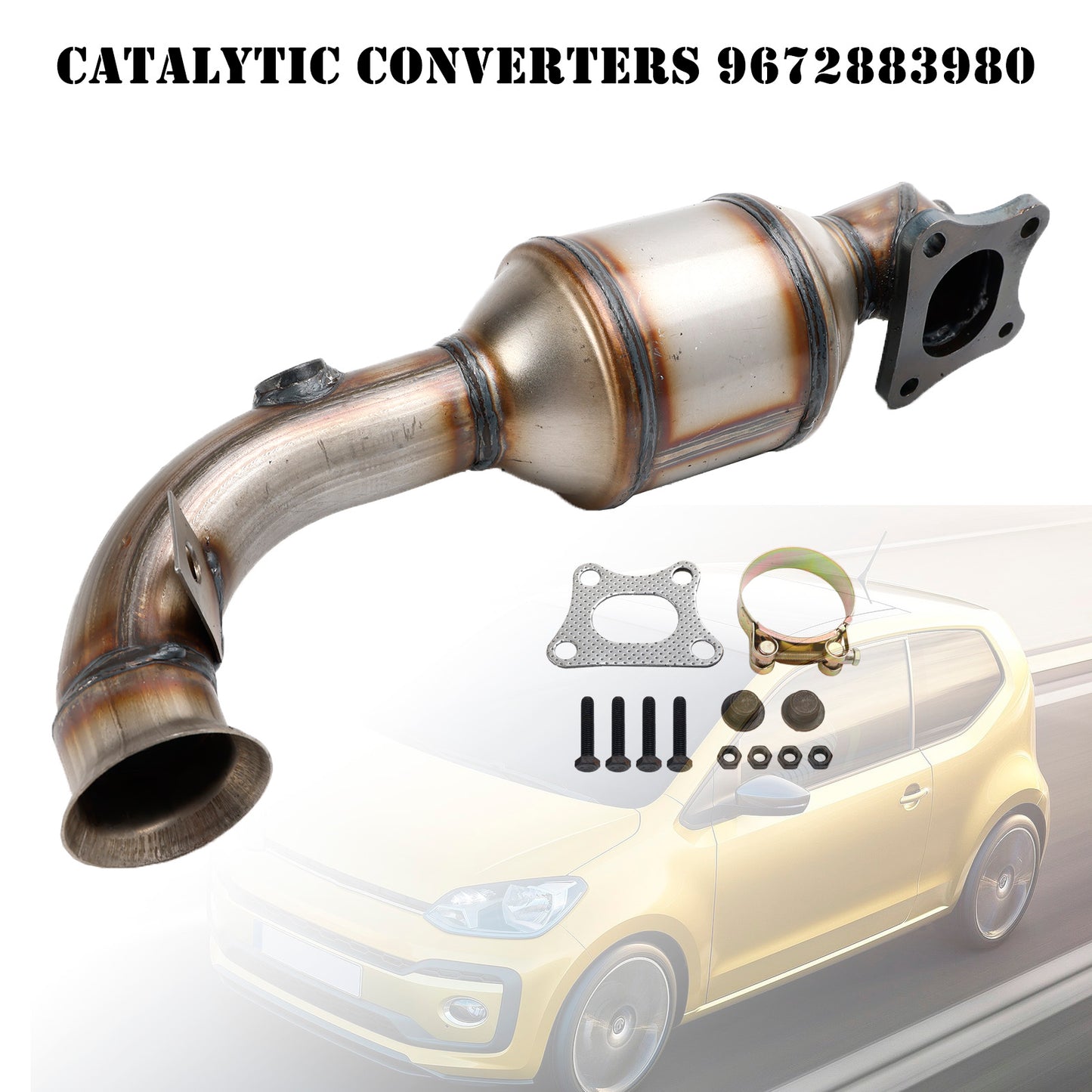 Per Peugeot 108 208 301 308 II 2008 50 KW/68 CV Catalytic Converter 9678127280