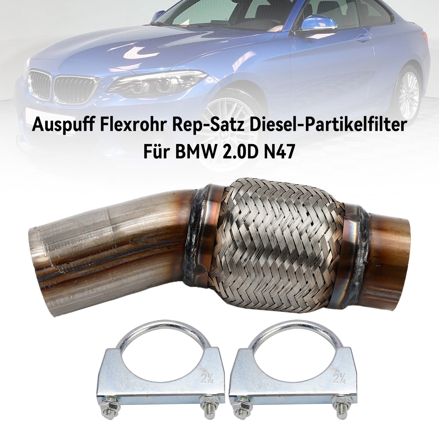 Kit di riparazione tubo flessibile di scarico Filtro antiparticolato diesel per BMW 2.0D N47