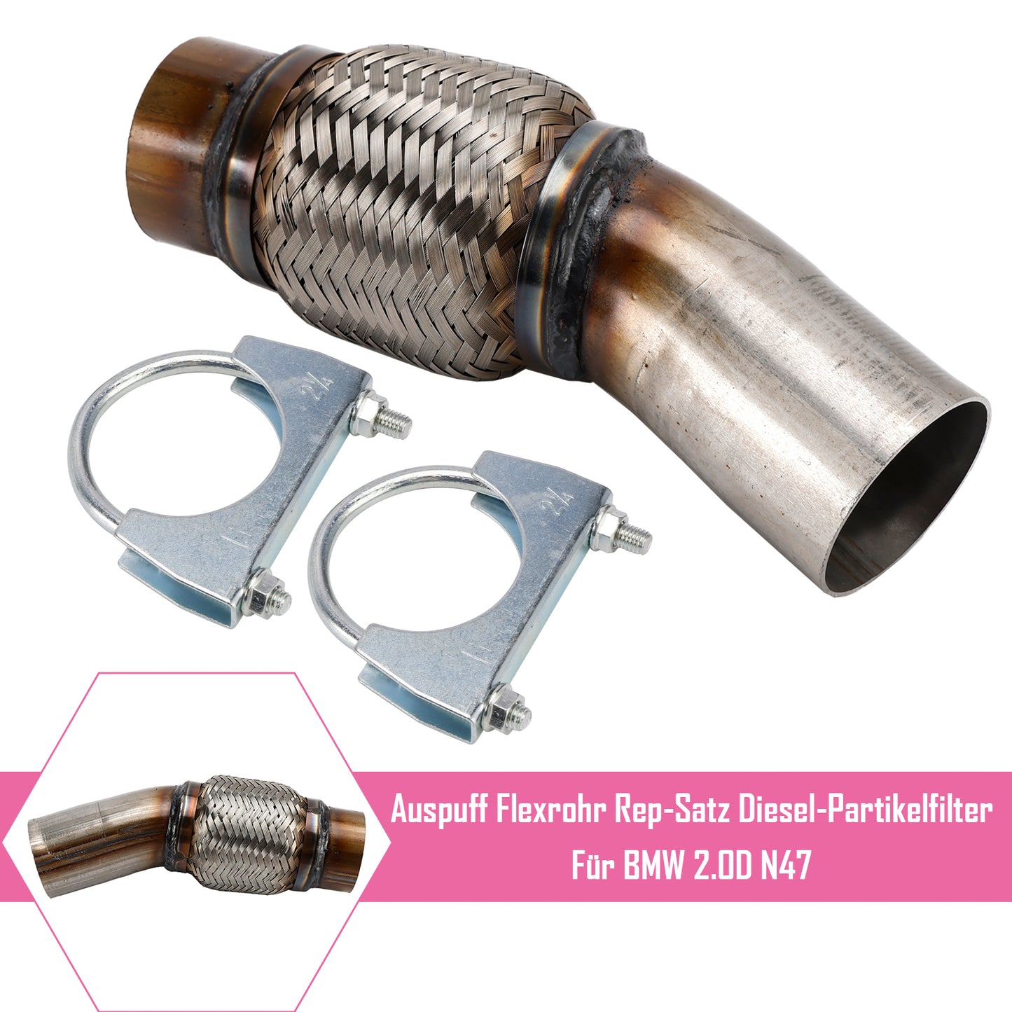 Kit di riparazione tubo flessibile di scarico Filtro antiparticolato diesel per BMW 2.0D N47