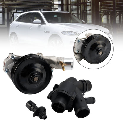 Jaguar 2011 - 2015 XJ Pompa Acqua con Bulloni Guarnizioni Connettore + Kit Termostato